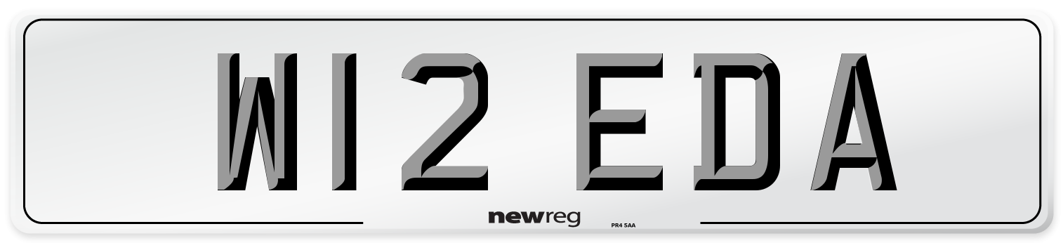 W12 EDA Number Plate from New Reg